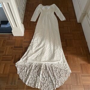 New Merry’s Wedding Dress White Lace Wedding Dress Size 2
